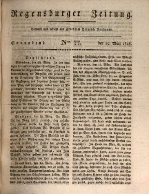 Regensburger Zeitung Samstag 29. März 1828