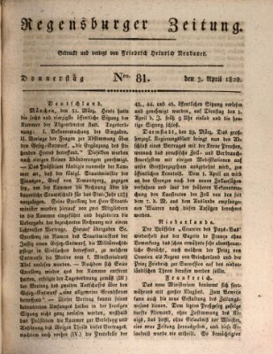 Regensburger Zeitung Donnerstag 3. April 1828