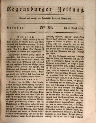 Regensburger Zeitung Dienstag 8. April 1828