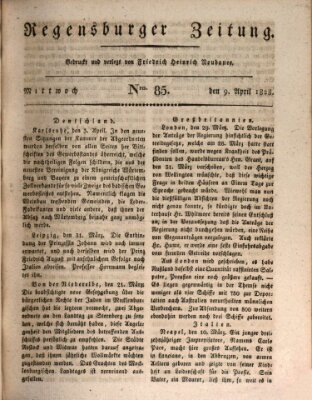 Regensburger Zeitung Mittwoch 9. April 1828