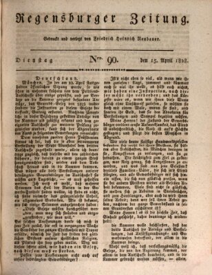 Regensburger Zeitung Dienstag 15. April 1828