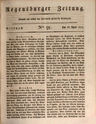 Regensburger Zeitung Mittwoch 16. April 1828