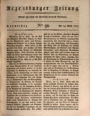 Regensburger Zeitung Donnerstag 24. April 1828