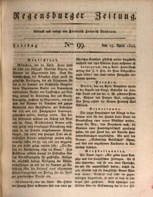 Regensburger Zeitung Freitag 25. April 1828