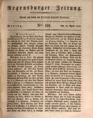 Regensburger Zeitung Montag 28. April 1828