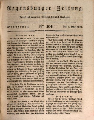 Regensburger Zeitung Donnerstag 1. Mai 1828