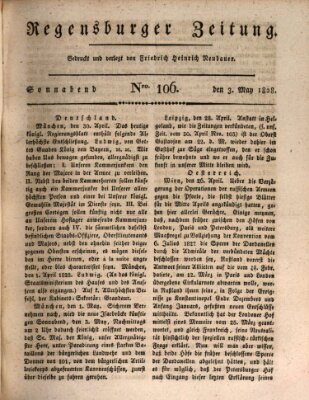 Regensburger Zeitung Samstag 3. Mai 1828
