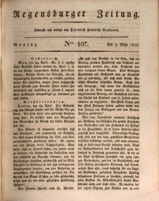 Regensburger Zeitung Montag 5. Mai 1828