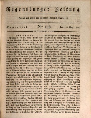 Regensburger Zeitung Samstag 17. Mai 1828