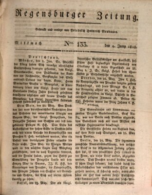 Regensburger Zeitung Mittwoch 4. Juni 1828