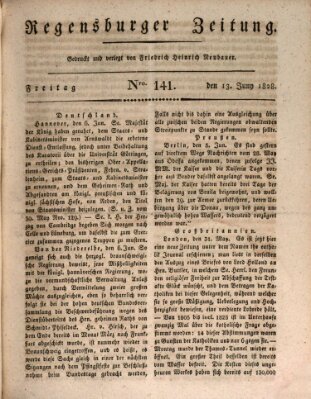 Regensburger Zeitung Freitag 13. Juni 1828