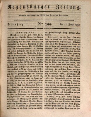 Regensburger Zeitung Dienstag 17. Juni 1828