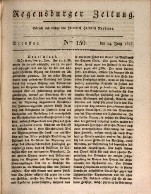 Regensburger Zeitung Dienstag 24. Juni 1828