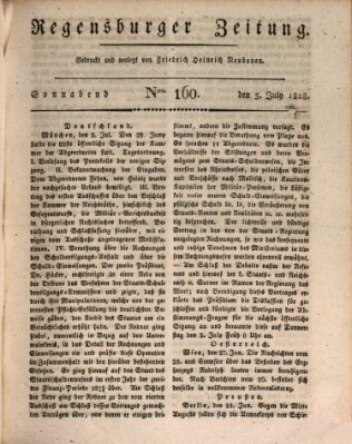 Regensburger Zeitung Samstag 5. Juli 1828