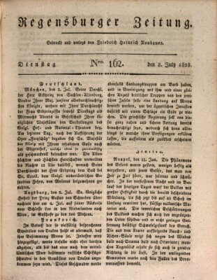 Regensburger Zeitung Dienstag 8. Juli 1828