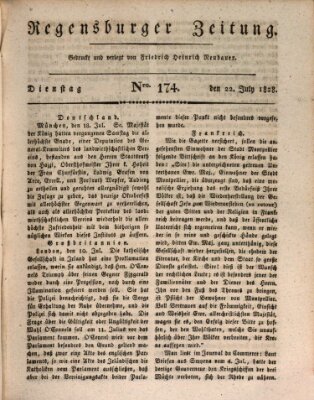 Regensburger Zeitung Dienstag 22. Juli 1828