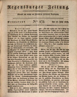 Regensburger Zeitung Samstag 26. Juli 1828