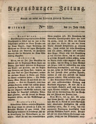 Regensburger Zeitung Mittwoch 30. Juli 1828