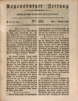 Regensburger Zeitung Freitag 1. August 1828