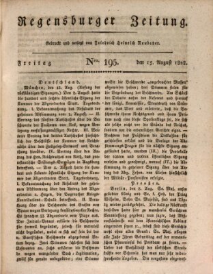 Regensburger Zeitung Freitag 15. August 1828