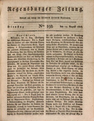 Regensburger Zeitung Dienstag 19. August 1828