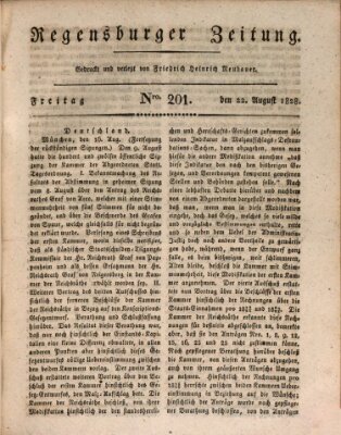 Regensburger Zeitung Freitag 22. August 1828