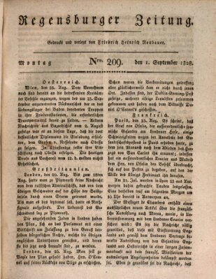 Regensburger Zeitung Montag 1. September 1828