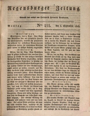 Regensburger Zeitung Montag 8. September 1828