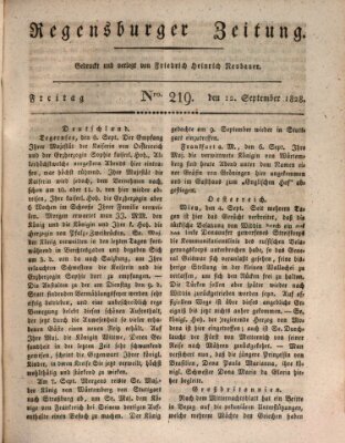 Regensburger Zeitung Freitag 12. September 1828