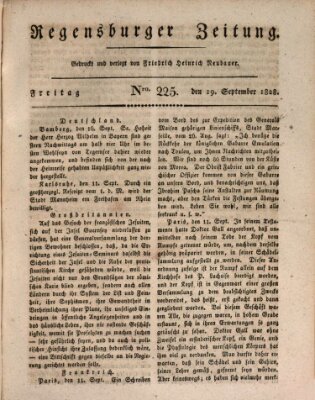 Regensburger Zeitung Freitag 19. September 1828