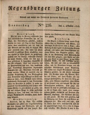 Regensburger Zeitung Donnerstag 2. Oktober 1828