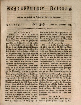 Regensburger Zeitung Freitag 10. Oktober 1828