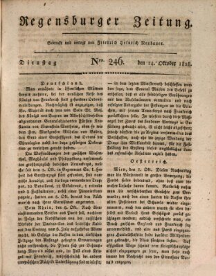 Regensburger Zeitung Dienstag 14. Oktober 1828