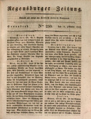 Regensburger Zeitung Samstag 18. Oktober 1828