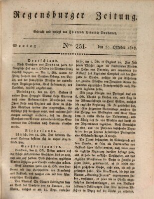 Regensburger Zeitung Montag 20. Oktober 1828