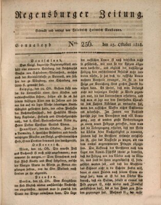 Regensburger Zeitung Samstag 25. Oktober 1828