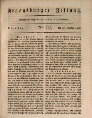 Regensburger Zeitung Dienstag 28. Oktober 1828