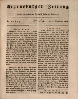 Regensburger Zeitung Dienstag 4. November 1828