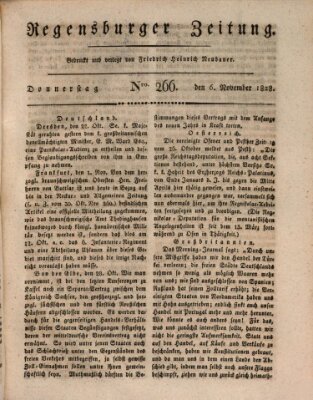 Regensburger Zeitung Donnerstag 6. November 1828