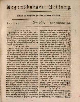 Regensburger Zeitung Freitag 7. November 1828