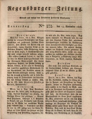 Regensburger Zeitung Donnerstag 13. November 1828