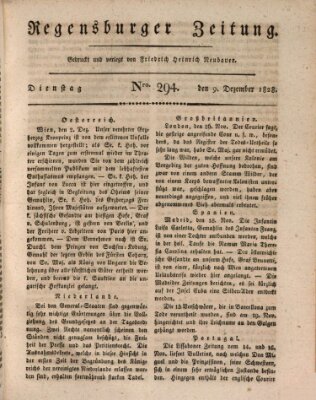 Regensburger Zeitung Dienstag 9. Dezember 1828