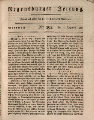 Regensburger Zeitung Mittwoch 10. Dezember 1828