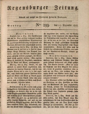 Regensburger Zeitung Montag 15. Dezember 1828