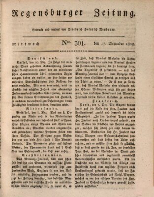 Regensburger Zeitung Mittwoch 17. Dezember 1828