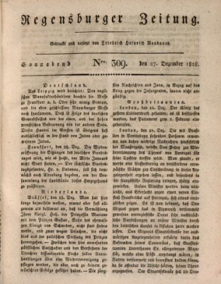 Regensburger Zeitung Samstag 27. Dezember 1828