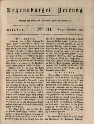 Regensburger Zeitung Dienstag 30. Dezember 1828