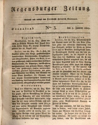 Regensburger Zeitung Samstag 3. Januar 1829