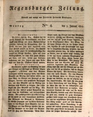 Regensburger Zeitung Montag 5. Januar 1829