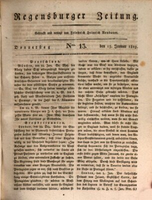 Regensburger Zeitung Donnerstag 15. Januar 1829